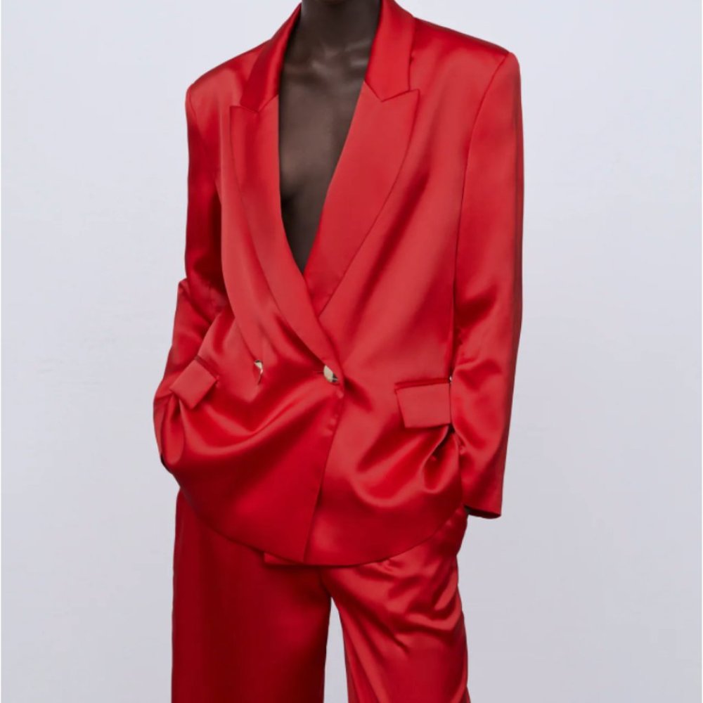 Zara SATIN EFFECT BLAZER